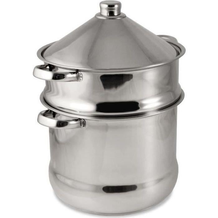 Couscoussier tajine inox Baumalu 6L 24cm pour cuisine traditionnelle
