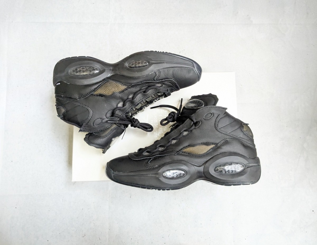 Maison Margiela X Reebok Question Black 9.5 High Top Sneakers