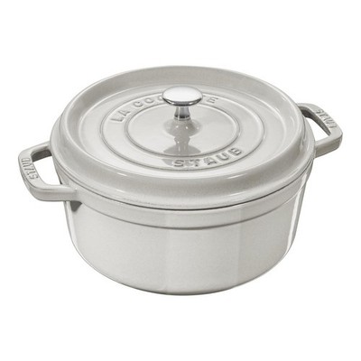 Staub La Cocotte Round 24cm 3.7L 3.9QT Cast Iron Dutch Oven 11024107 France, NEW