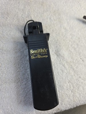 Smith's Get Sharp Stone Knife Sharpener Portable Whetstone in Case W Carbide V