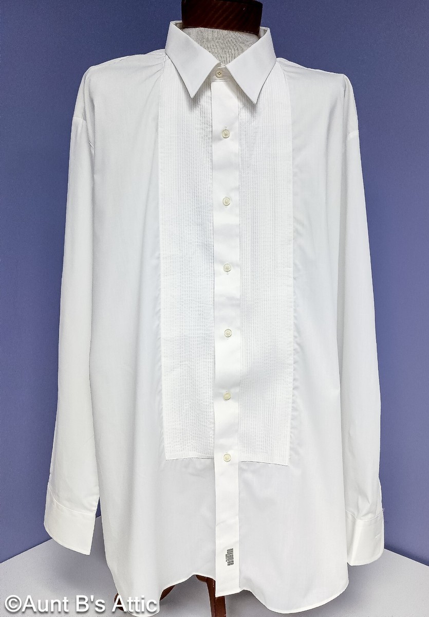 Tuxedo Shirt Men's Formal Wear Assorted Styles White Pleated Plus Sizes  3X-6X - Main Image