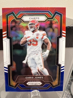 2023 Panini Prizm #142 Chris Jones Red White Blue Kansas City Chiefs
