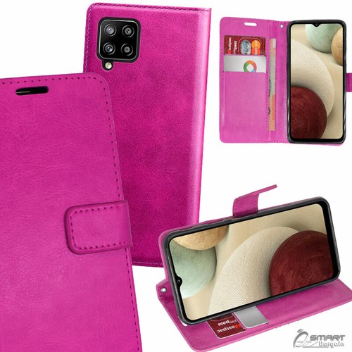 Wallet Flip Card Slot Stand Case Cover For Samsung Galaxy A12 / A22 5G / A22 4G - Picture 2 of 7