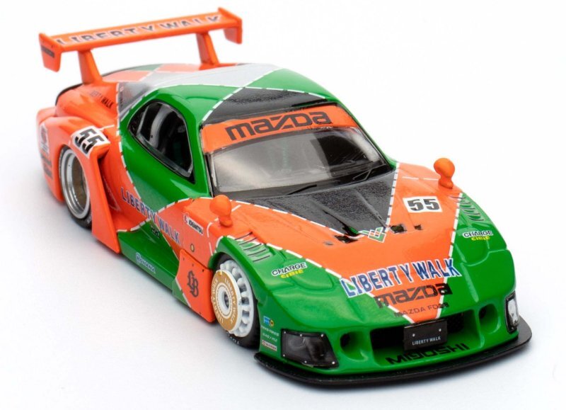 ミニカー 64 INNO MODEL LB-WORKS RX7 Orange Green Inno64 1:64 LBWK Mazda RX7 FD3S LB-Super Silhouette 2024