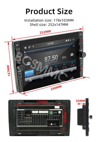Android 12 Stereo Radio For Carplay Car 2DIN Bluetooth GPS Audio Video Player - Picture 2 of 24