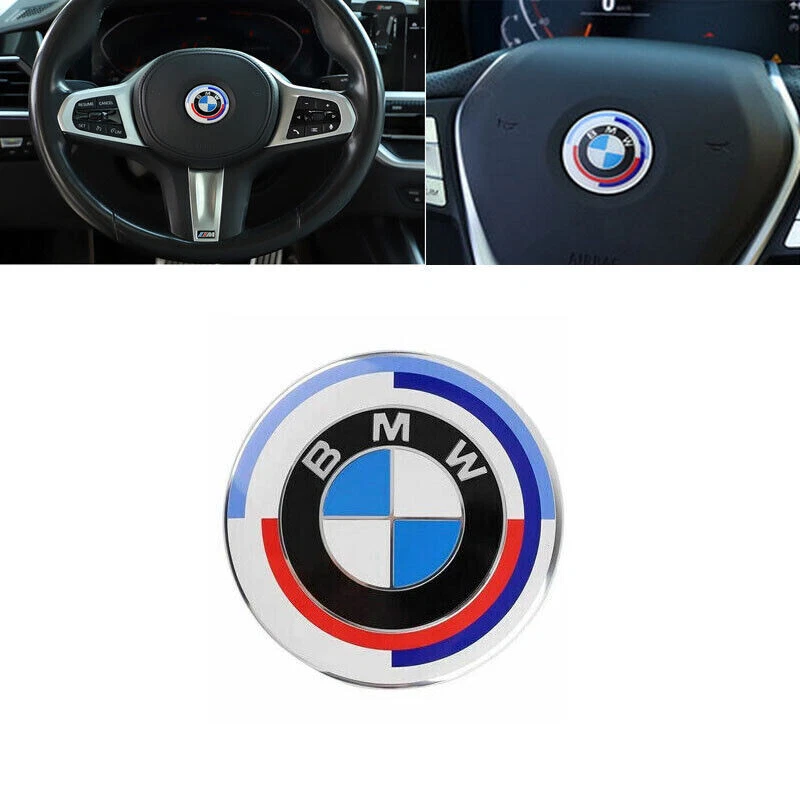 50th Anniversary M BMW Steering Wheel Emblem 46mm BMW 1 3 5 6 7 X5 8 36131181082 - Image 2 of 4