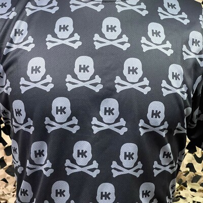 Vêtement Paintball Technique T-shirt Technique HK Army Dri-Fit - Motif All Over Black/Grey - Taille XL - Neuf GymShark Homme