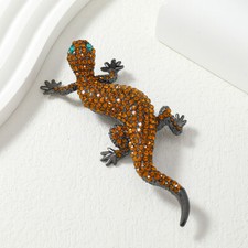 Women Lizard Gecko Brooch Animal Clothing Accessories Pin Jewelry