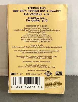Aaliyah Age Ain't Nothing But A Number Cassette Tape Single 2