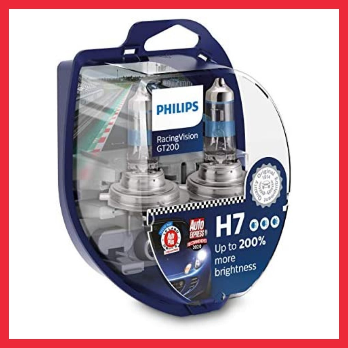 Ampoules H7 Philips GT200 éclairage avant voiture blanc 12V 55W x2