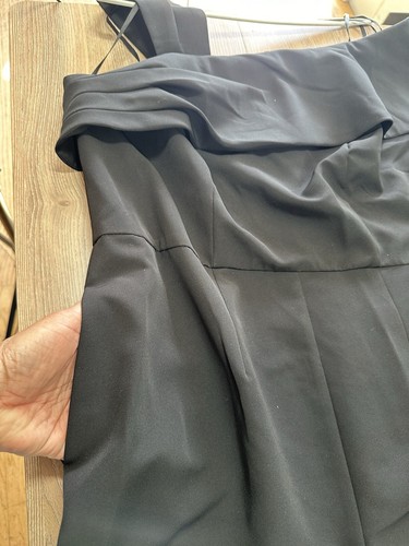 ELIZA J Black Asymmetrical Wide Leg Pant Jumpsuit Women’s Sz 14W Plus Size - Picture 7 of 17