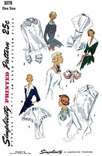 Simplicity Pattern # 3078 Dickey Collar & Cuffs Patterns