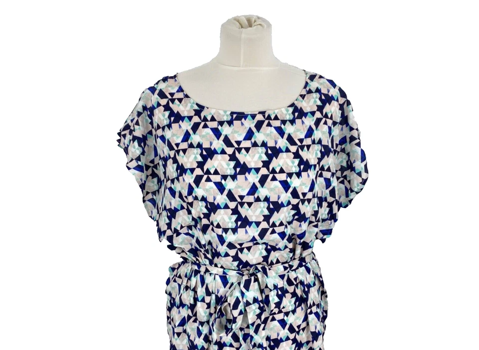 Strandkleid Sommerkleid Damen Kleid Gr. XL Luftig Kurzarm mit Gürtel UVP 69,95 € - Bild 2 von 4