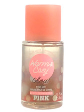 VICTORIA  S SECRET PINK WARM  COZY GLOW FRAGRANCE BODY MIST SPRAY SPLASH 2.5 oz