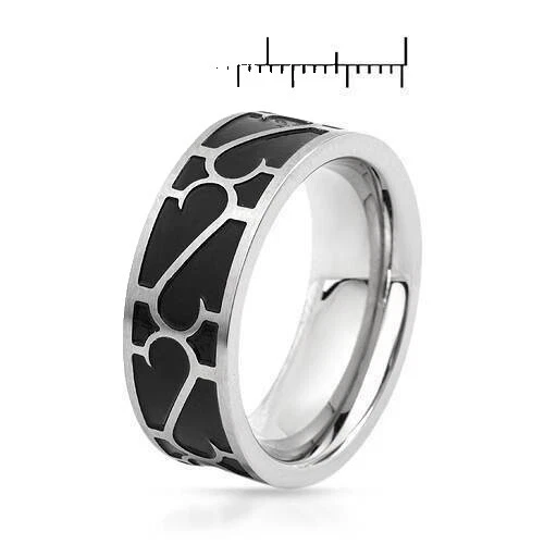 Stainless Steel Band Men's Rings 12 Ring