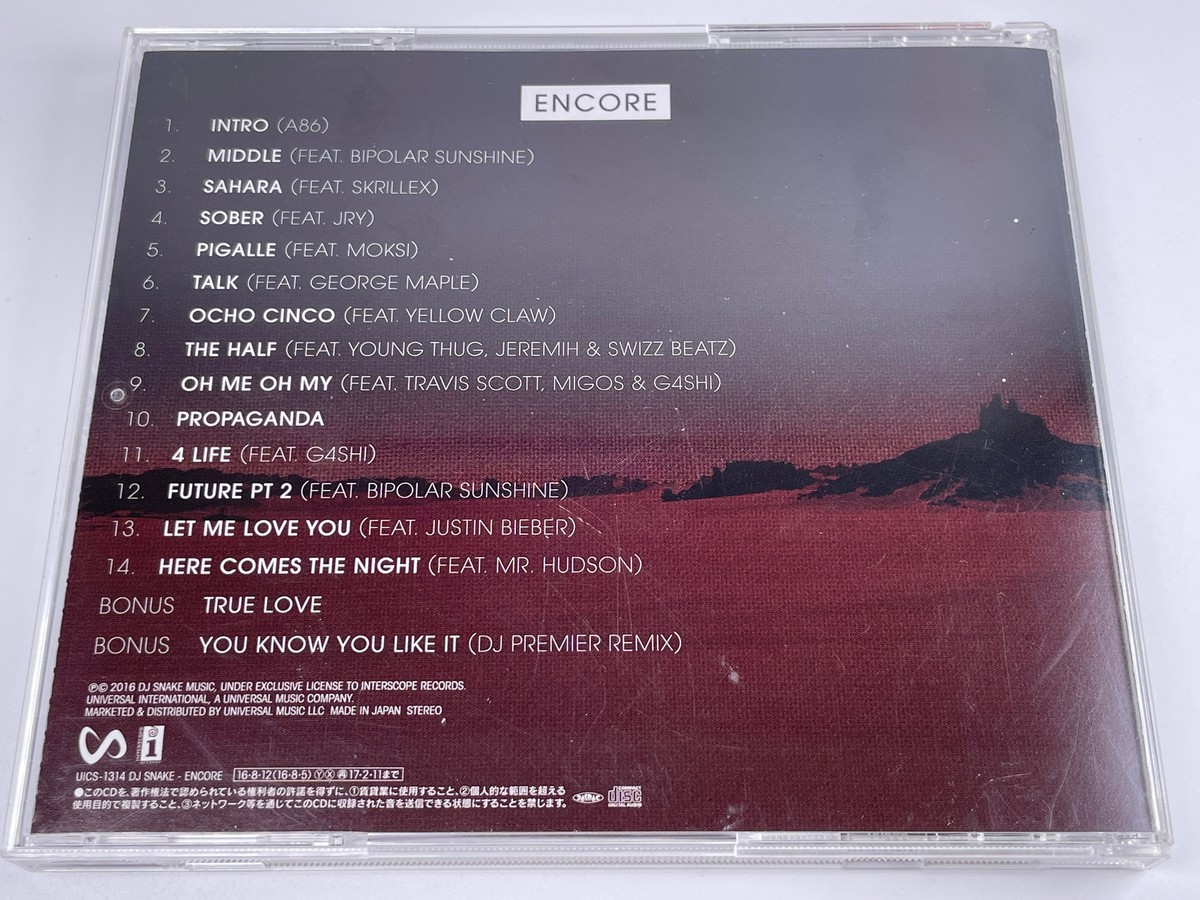 DJ Snake Encore Japan Import Bonus Tracks+2 UICS-1314 | eBay