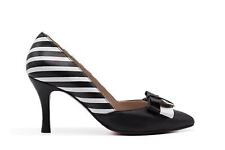 Zapato de salón a rayas blanco y negro - Angari
