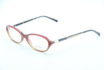 NEW PRADA VPR 05O EAE-1O1 RED BROWN AUTHENTIC EYEGLASSES VPR05O 51-16