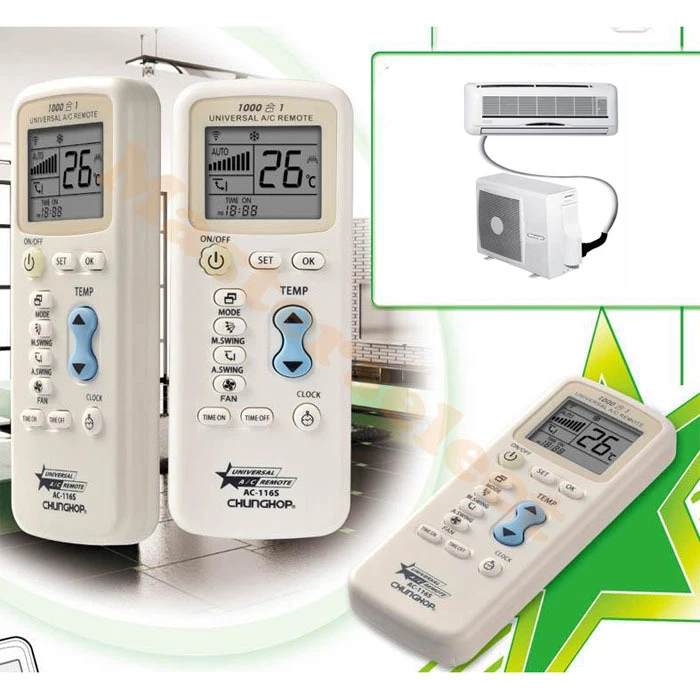 CHUNGHOP Télécommande de climatisseur clim adaptable universelle Daikin Mitsubishi