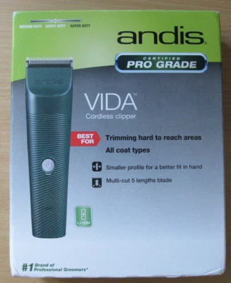ANDIS VIDA ADJUSTABLE BLADE DOG CORDLESS CLIPPER 79085 Open Box Unused CTA-1