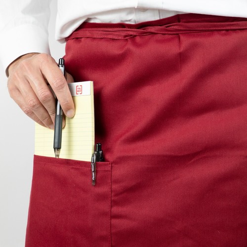 Bistro Apron 12 Pack, 2 Patch Pockets, 33x30in, Poly/Cotton, Adjustable Straps - Picture 24 of 69