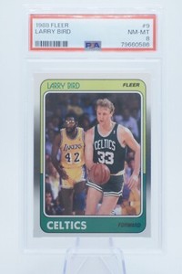 1988 Fleer Basketball LARRY BIRD #9 PSA 8 MINT Celtics HOF All Star *0586