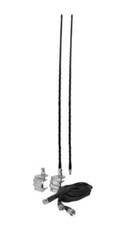 Accessories Unlimited AUMM22-B Dual Two Foot Mirror Mount CB Antenna Kit Black 