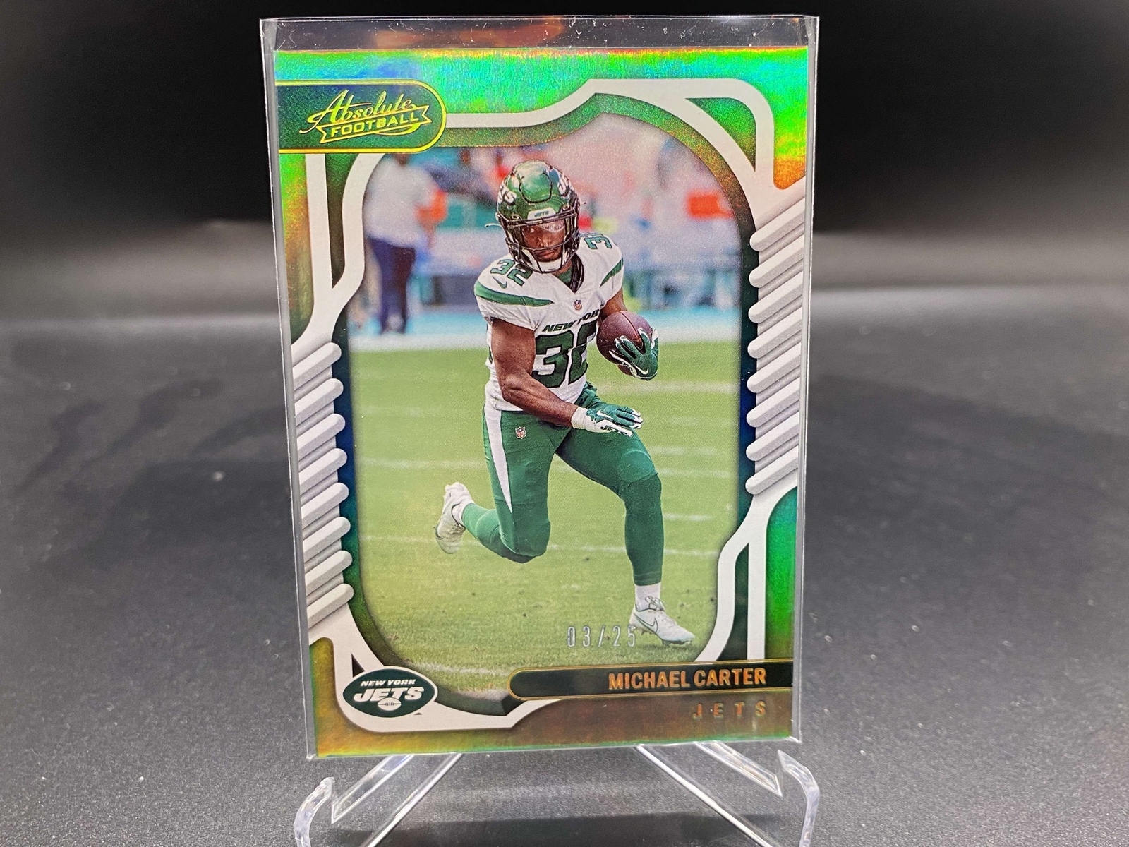 Michael Carter 2022 Absolute Spectrum Green #100 /25 Jets Cardinals
