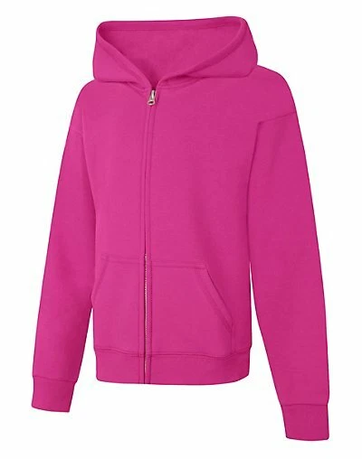 Sudadera con capucha cremallera completa Hanes ComfortSoftó EcoSmart para niñas - OK270 Foto 2 de 2