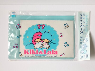 レア！Little Twin Stars・キキララ★ポーチなど【ヴィンテージ】 Vintage Little Twin Stars Flat pouch 2003 Kiki Lala Plastic Case