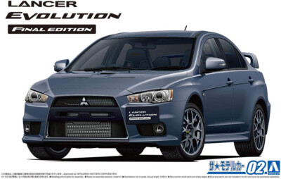 2015 Mitsubishi Lancer Evolution X Final Edition 1:24 Model Kit Aoshima 057957