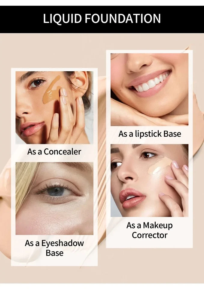 Full Coverage Smoothing Natural Flawless Oil Control Any Skin Liquid Foundation - Image 3 of 4