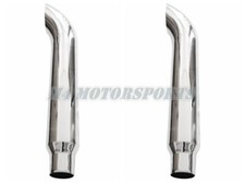 7- 5 Od Chrome Curved Stack Pipe 48 Length Freightliner Kenworth Peterbilt X2