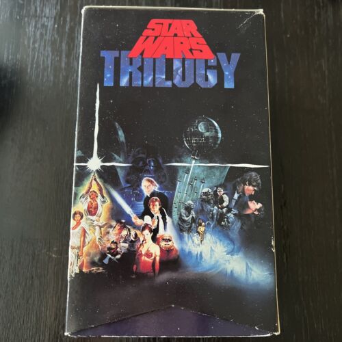 Star Wars Original Trilogy VHS Tapes HI FI Stereo 1992 Red Label FOX Video w/Box