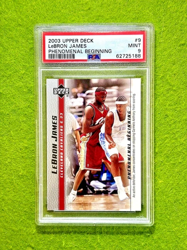 PSA 9 LeBron James ROOKIE CARD Carmelo Anthony 2003-04 Upper Deck RC CAVS LAKERS