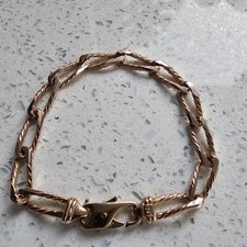 9ct Rose Gold Solid Link Bracelet 15 Grams
