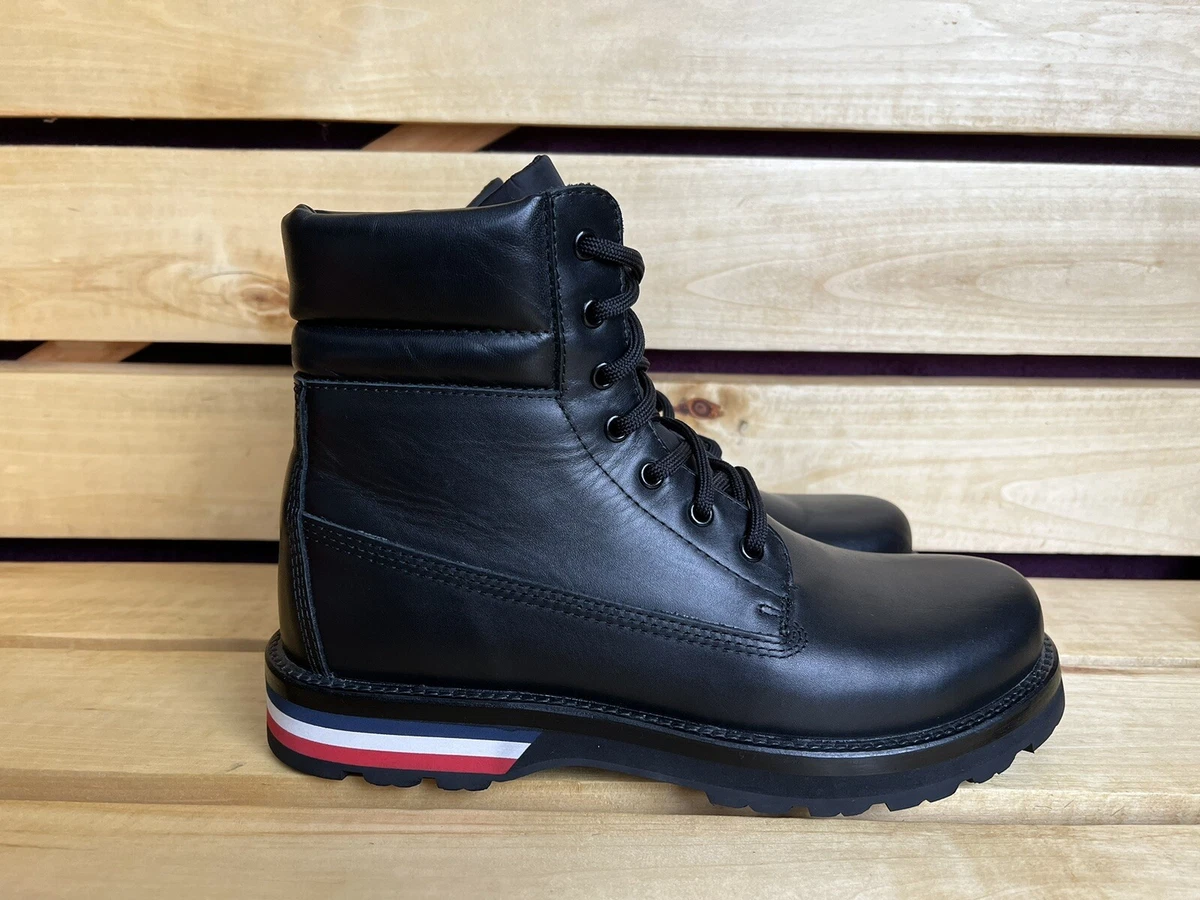 Moncler Vancouver Lace Up Black Boots UK 7 US 8 EU 41