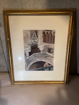 PIERRE VIGNAL Watercolor Art Print Framed 22  x 18 