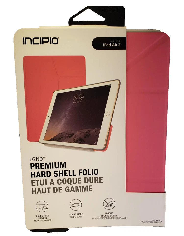 Incipio [Premium Hard Shell Folio] LGND Case for iPad Air 2 - Pink - Image 2 of 4