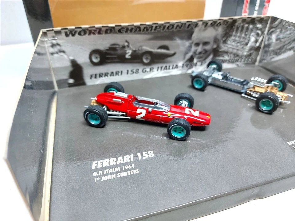 Cofanetto Ferrari 158 GP Italia F1 1964 J. Surtees World Champion - 1/43 Brumm - Immagine 2 di 4
