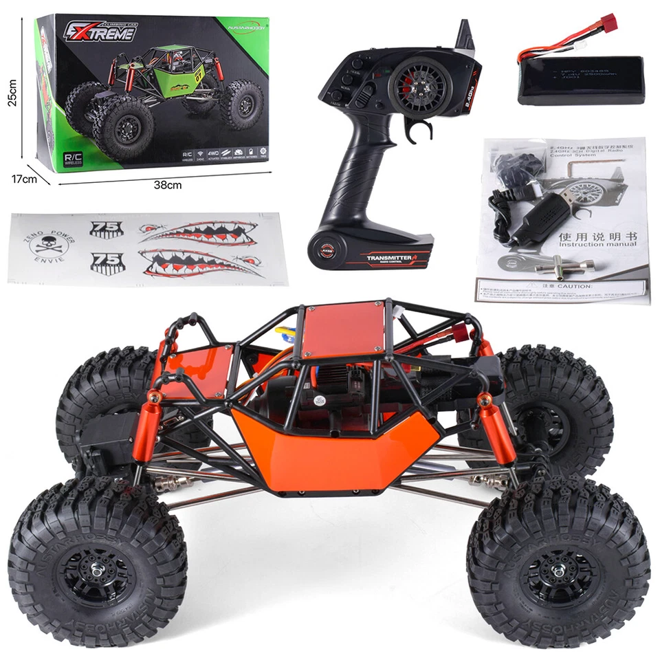 AUSTARHOBBY AX-8504 RC Car 1/10 4WD 2.4G Crawler with Tube Roller Cage Toys - Image 3 of 4