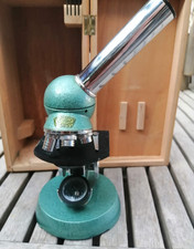 ancien microscope optico Paris  avec son coffret  de rangement