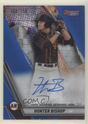 2019 Bowman's Best Blue Refractor 108/150 Hunter Bishop #B19-HB Auto u6m