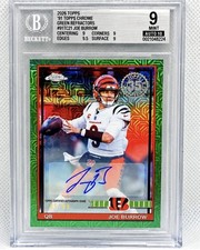 Topps Flagship 2026 '91 Chrome Joe Burrow #91TC-21 Green Refractor Auto /99 B9