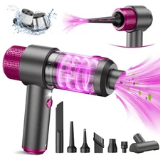 EYYA Handheld Car Vacuum Cleaner Cordless 15000PA High Power 135 - Gray/Pink