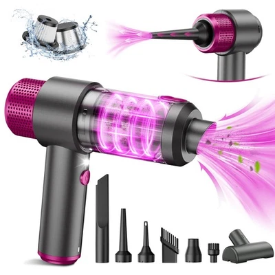 EYYA Handheld Car Vacuum Cleaner Cordless 15000PA High Power 135 - Gray/Pink