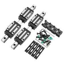 2Pcs HGR15 200mm Linear Guide Kit with Linear Rail and HGH15CA Carriage Block