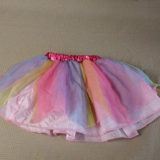 Rainbow Tulle Tutu Skirt Ages 3 Pink Blue Yellow Fairycore Costume Whimsical