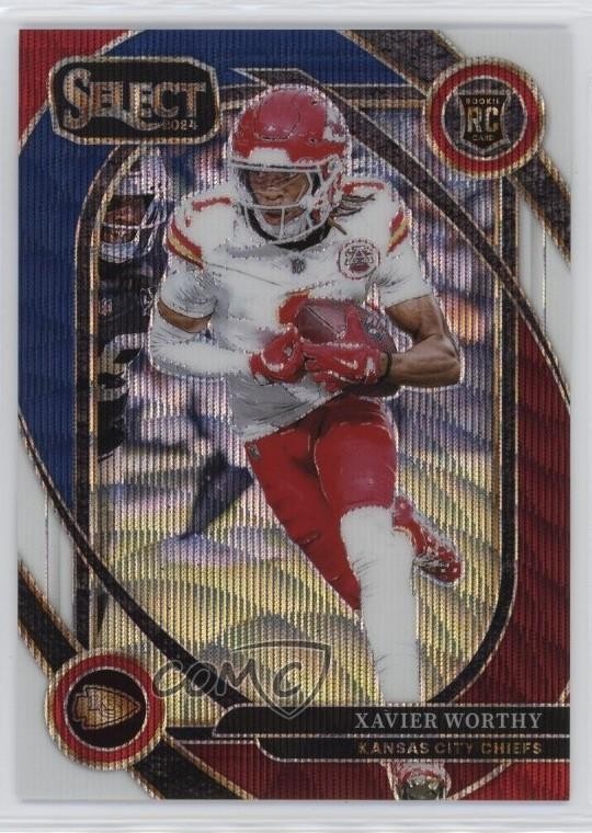 2024 Panini Select Club Level Tri-Color Prizm 131/149 Xavier Worthy #224 0rd2