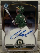 2023 Bowman Chrome Rookie Clark Elliott On Card Auto #CPA-CEL Oakland A’s